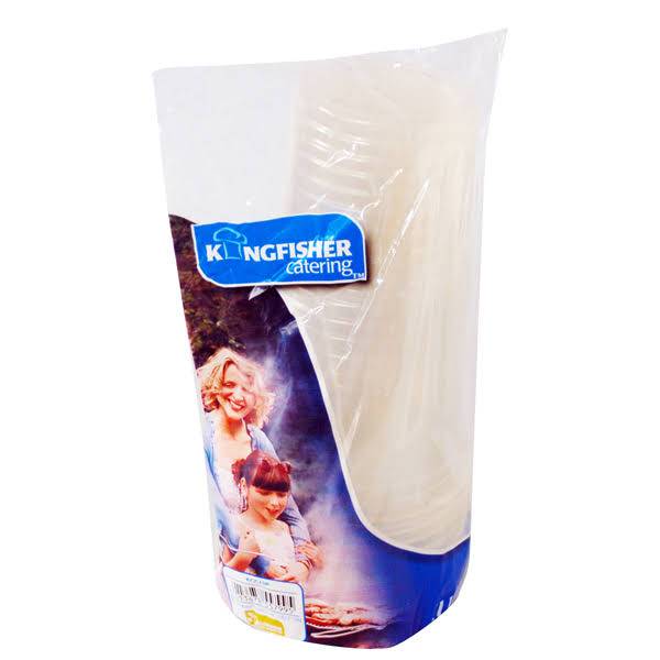 KINGFISHER CLEAR PLASTIC 1 PINT TUMBLERS GLASSES PACK OF 10. KCC10P \\\KD23550