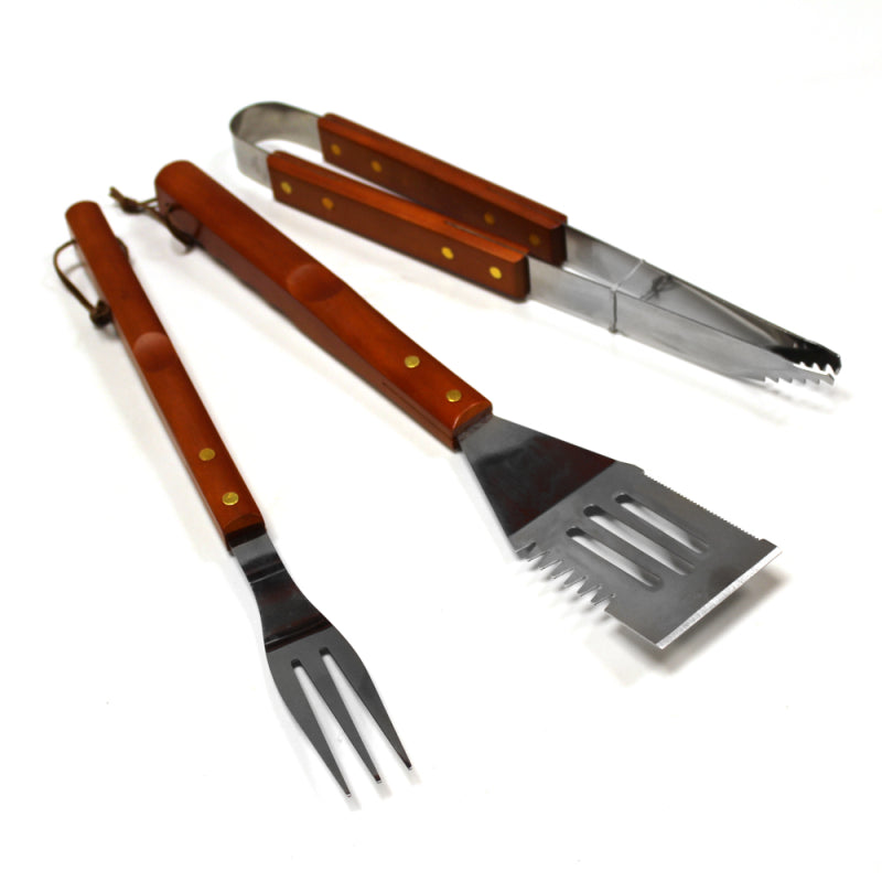 WOODEN BBQ TOOL SET. BBQTS3 \\\KD23659