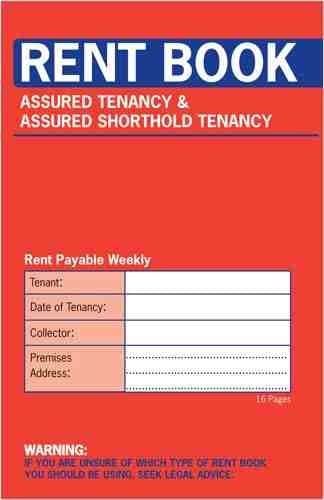 COUNTY RENT BOOK 16 PAGE ASSURED TENANCY & ASSURED SHORTHOLD TENANACY BOOK. C237 \\\KD23697