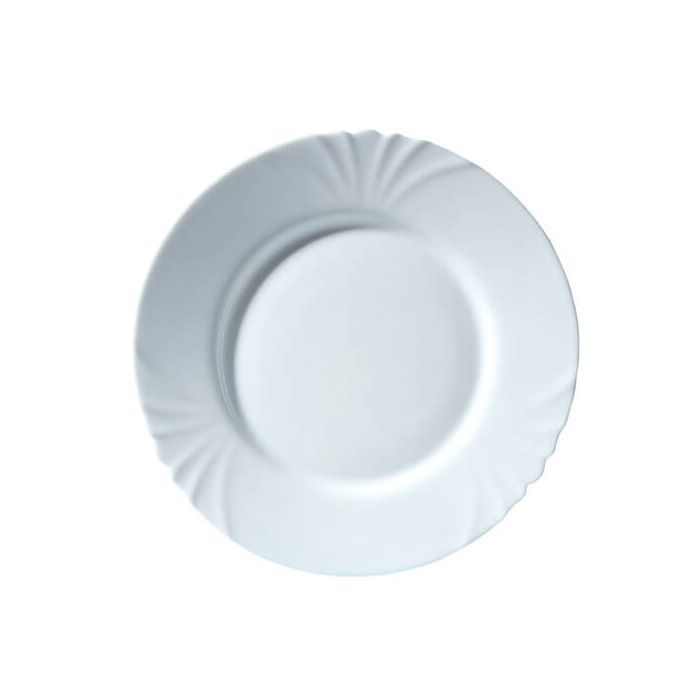 6 X LUMINARC CADIX WHITE SOUP / DEEP PLATE 22.5CM. AR4130CX \\\KD23770