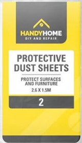 HANDYHOME POLYTHENE DUST SHEETS 2.6 X 1.5M PACK OF 2. OL321280 \\\KD23784