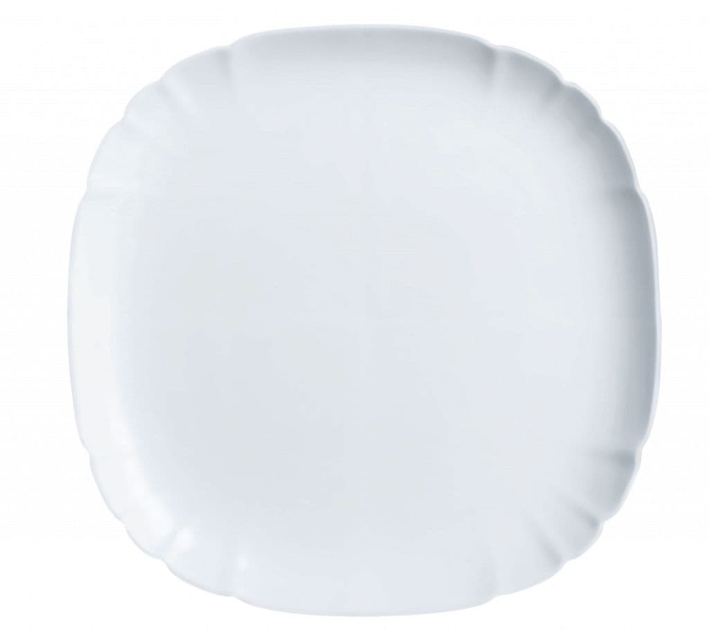 LUMINARC LOTUSIA WHITE DESSERT PLATE 23CM 6/PK. AR1505LT \\\KD23856