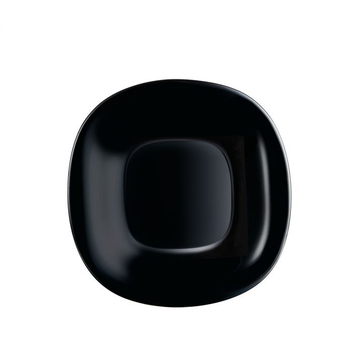 LUMINARC CARINE DESSERT PLATE 19CM BLACK / NOIR 6/PK. AR9816CB L9816 \\\KD23872