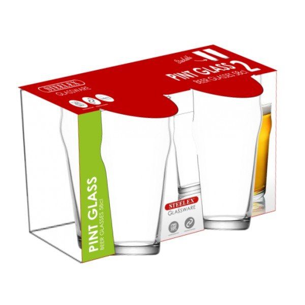 STEELEX TULIP PINT GLASSES 58CL 2/PK. GX8011 \\\KD23892