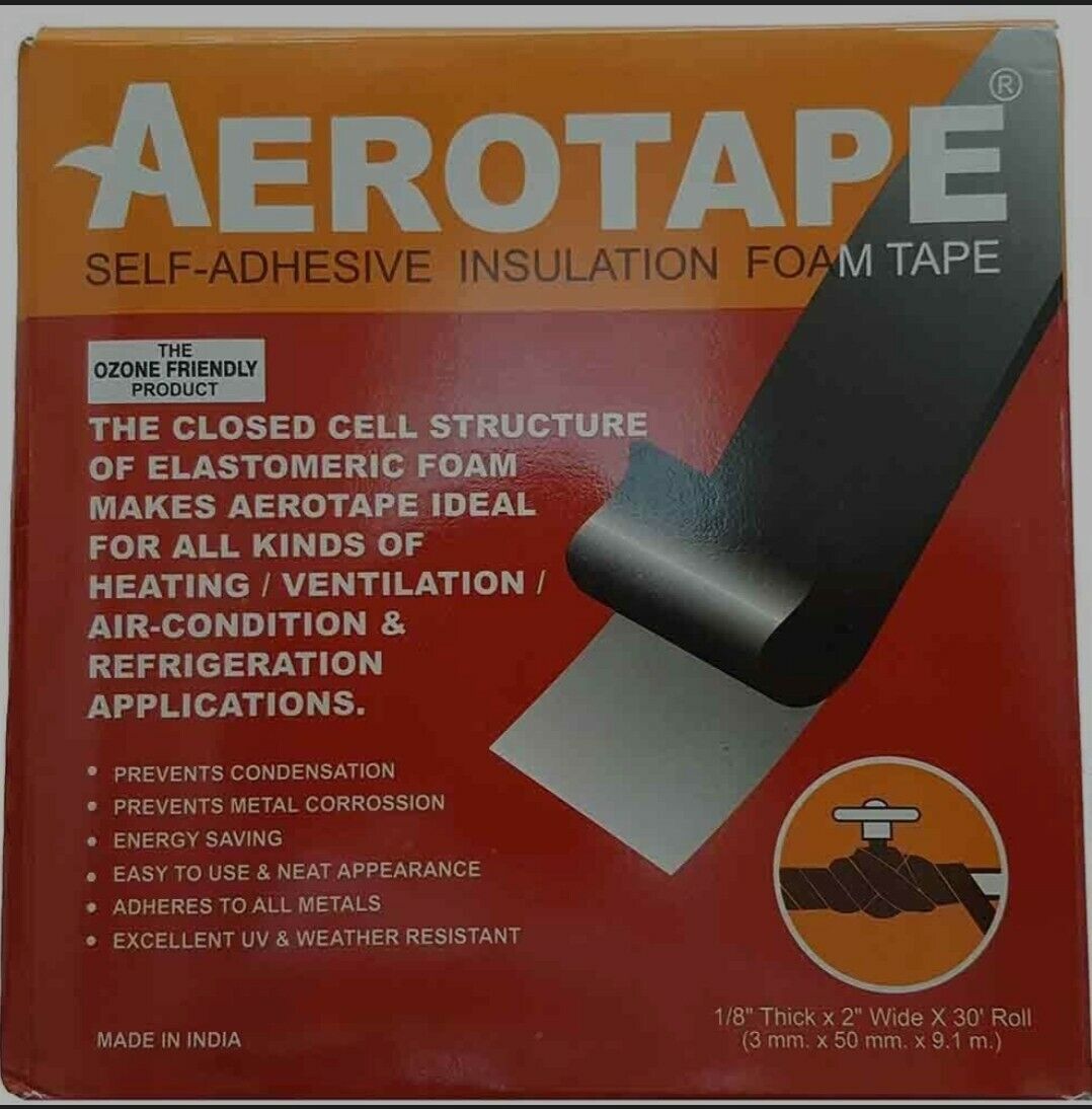 AEROFLEX AEROTAPE SELF ADHESIVE INSULATION FOAM TAPE 50MM X 3MM X 9.1M. MVR3023 \\\KD23896