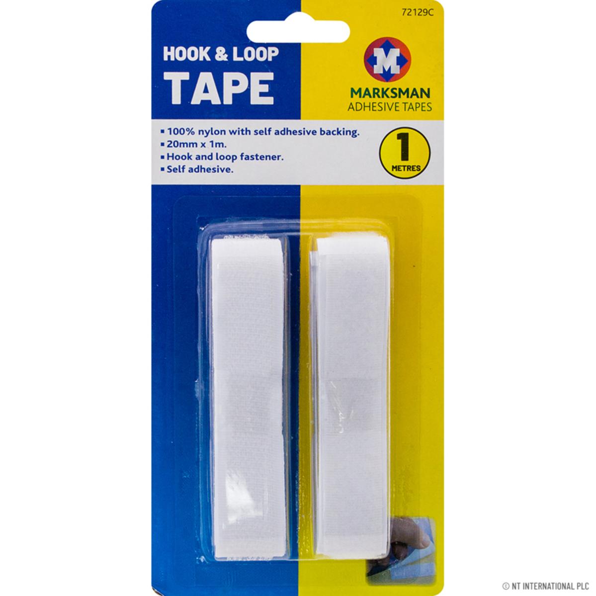 MASKSMAN WHITE HOOK & LOOP 20MM X 1M. 72129C \\\KD23954