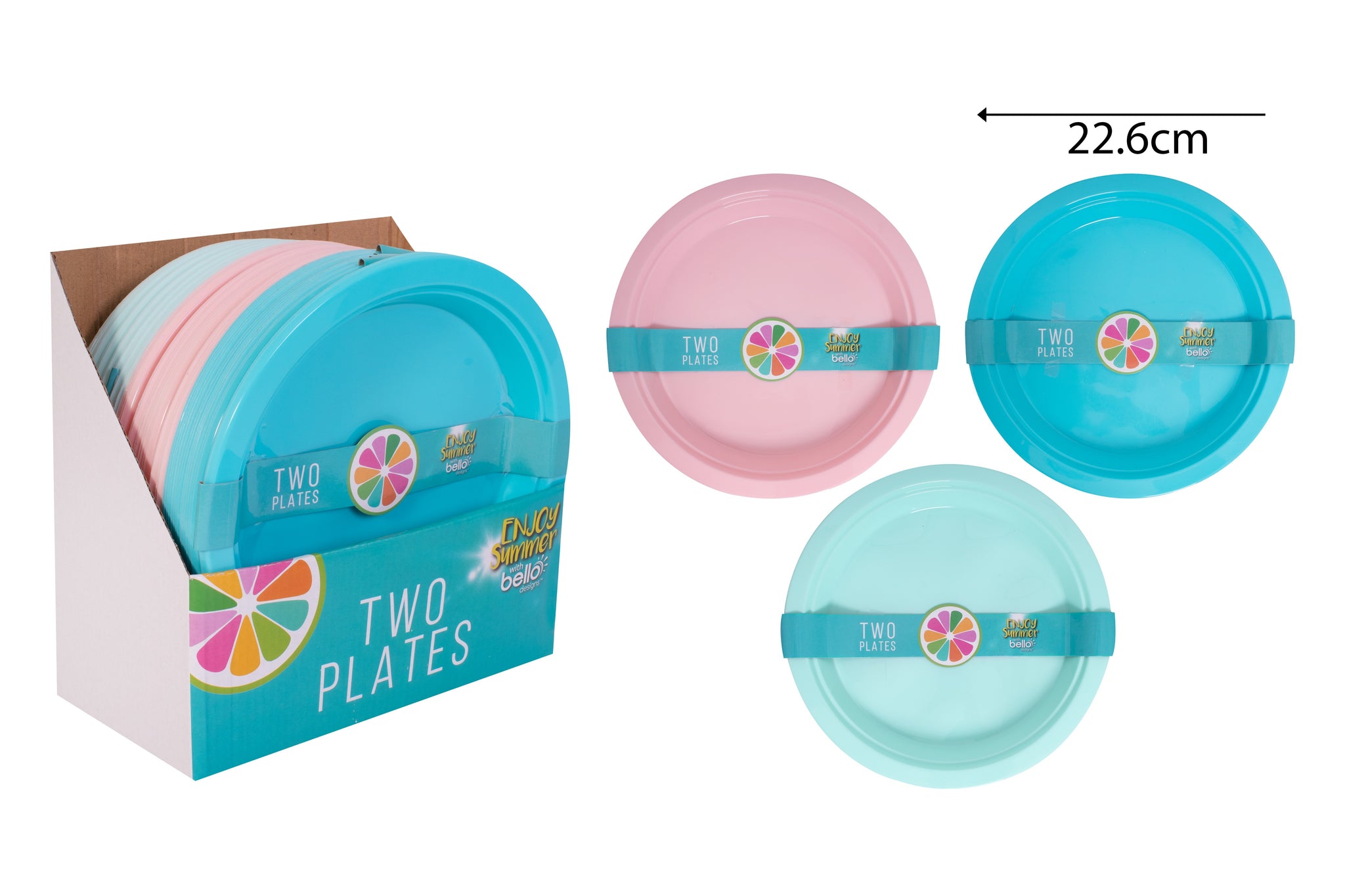 BELLO PLASTIC PLATES 2/PK. AM2182 \\\KD23984