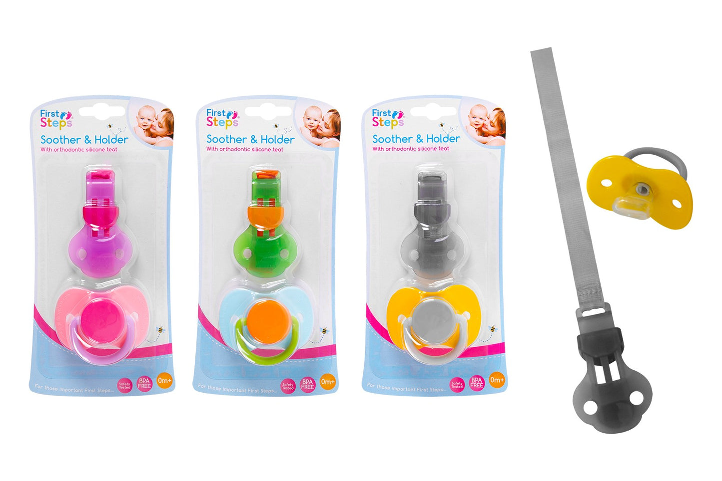FIRST STEPS BABY SOOTHERS WITH HOLDER. FS852 \\\KD24007
