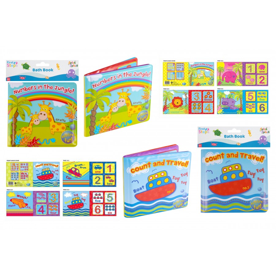 FIRST STEPS BABY LEARNING BATH BOOK - NUMBERS - 1 PCS ASSORTED. PS150 \\\KD24009