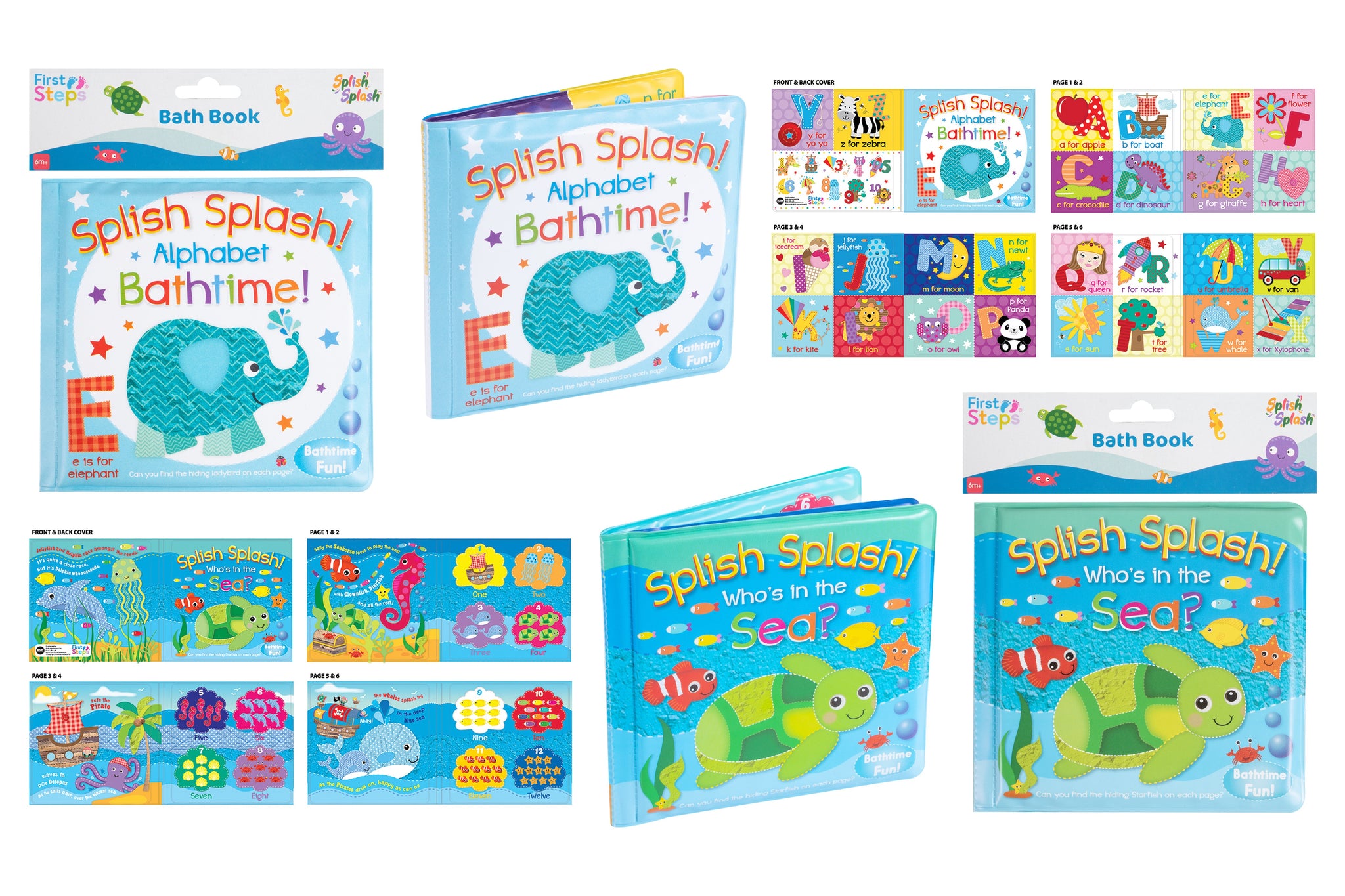 FIRST STEPS BABY LEARNING BATH BOOK - ALPHABET - 1 PC ASSORTED. PS232 \\\KD24010