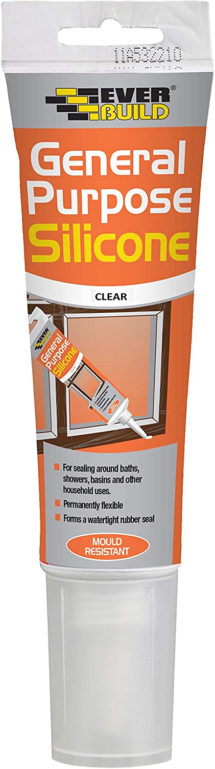 EVERBUILD GENERAL PURPOSE SILICONE SEALANT 80ML - CLEAR. EASIGPCL \\\KD24025