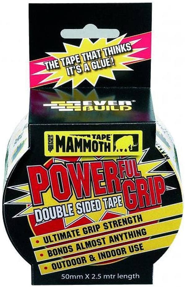 EVERBUILD MAMMOTH POWERFUL GRIP DOUBLE SIDED TAPE 50MM X 25M. 488736 \\\KD24027