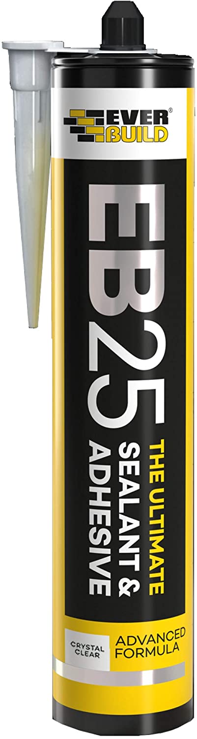 EVERBUILD EB25 THE ULTIMATE SEALANT & ADHESIVE CARTRIDGE 300ML - CRYSTAL CLEAR. EB25CL \\\KD24031