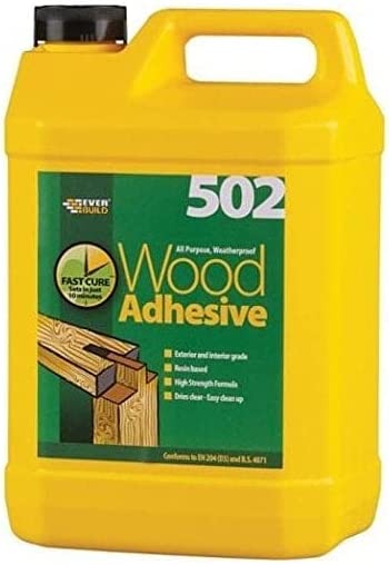 EVERBUILD 502 ALL PURPOSE WEATHERPROOF WOOD ADHESIVE 5LTR. 488859 \\\KD24036
