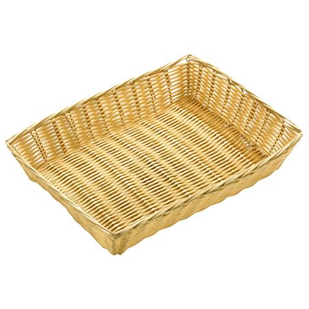 ZODIAC POLY RATTAN RECTANGULAR BASKET 20CM X 30CM X 6CM \\\KD24111