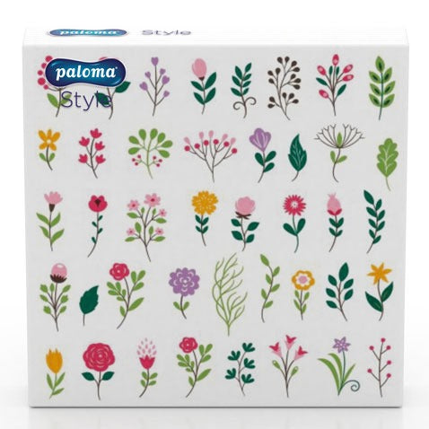 PALOMA 3 PLY SERVIETTES / NAPKINS 33CM X 33CM 20/PK - HERBS. NP33HE \\\KD24152