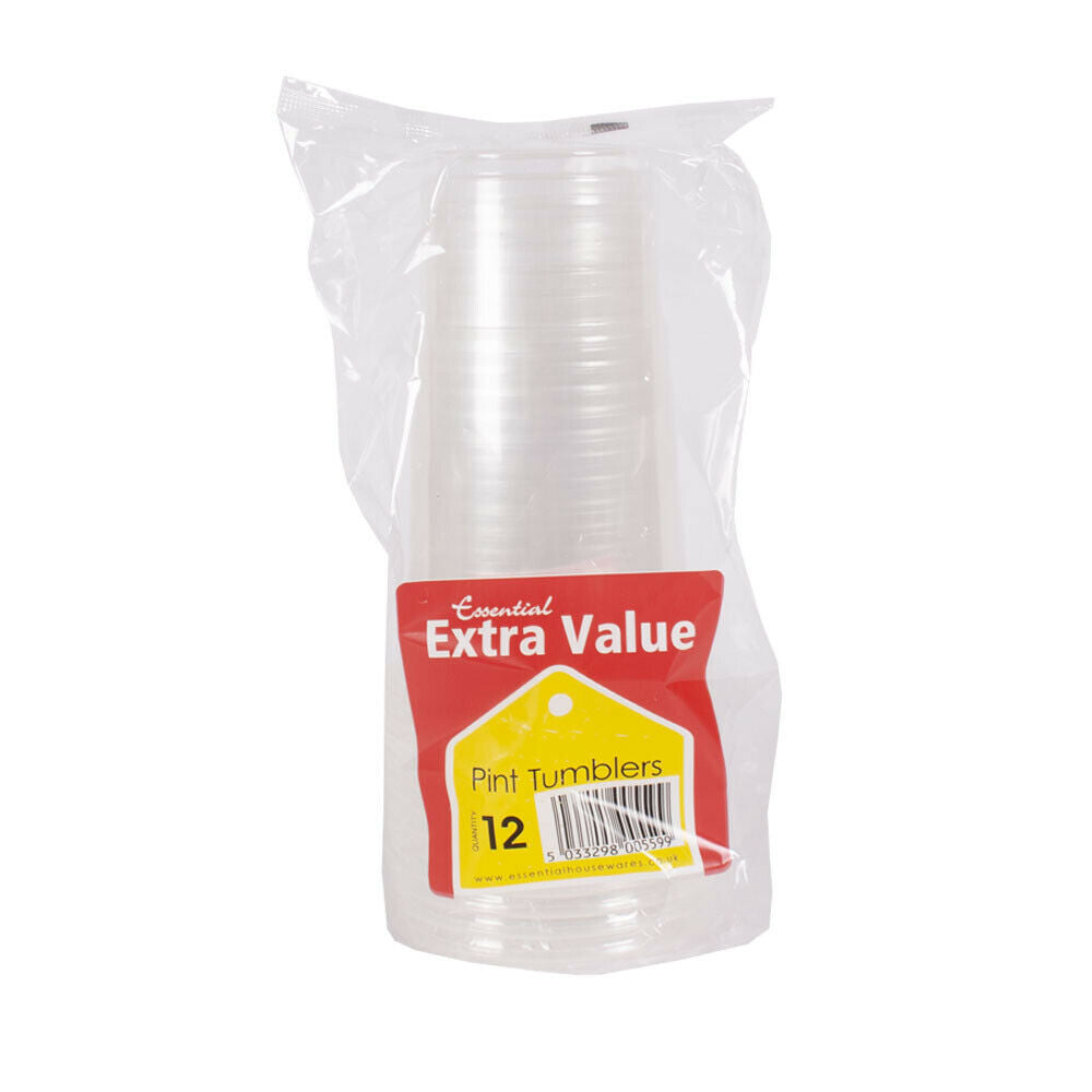 ESSENTIAL EXTRA VALUE PINT TUMBLER / GLASSES 12/PK. VPL1PTG \\\KD24154