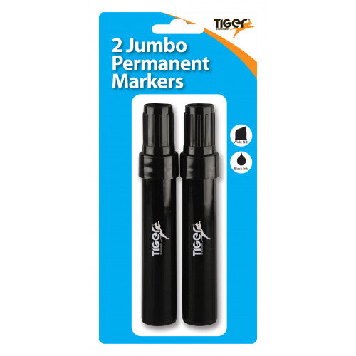 TIGER WIDE NIB JUMBO PERMANENT MARKER PENS 2/PK. T302257 \\\KD24196
