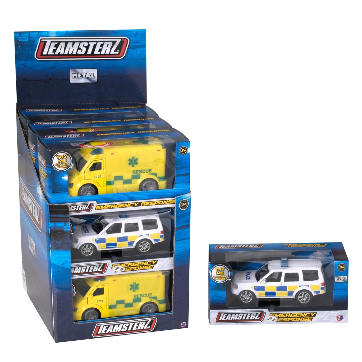 TEAMSTERZ LIGHT & SOUND EMERGENCY RESPONSE VEHICLE TOY. 1373617 \\\KD24226