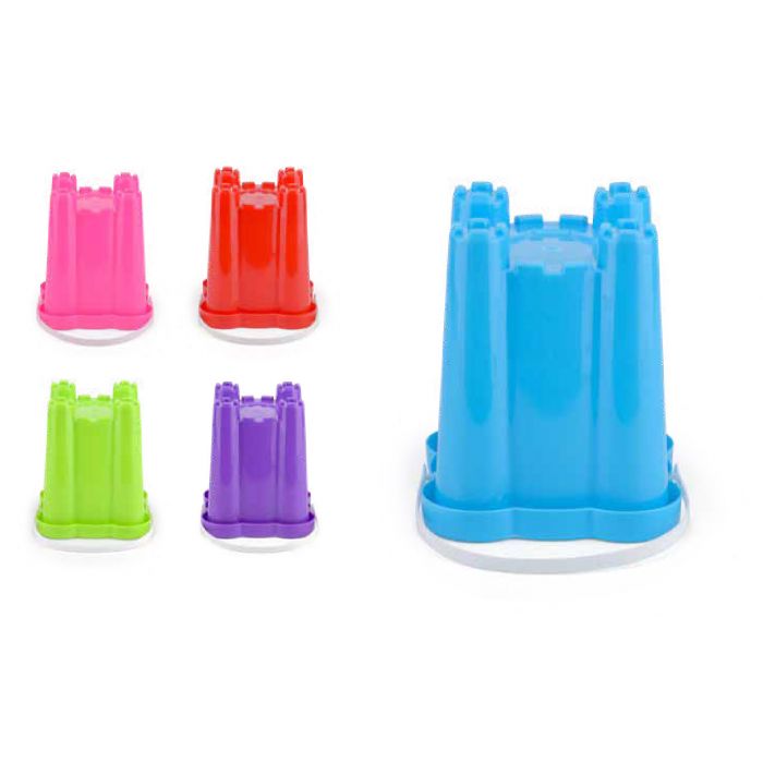 YELLO CASTLE SMALL BEACH BUCKET 16CM X 15CM. BU1147 \\\KD24237