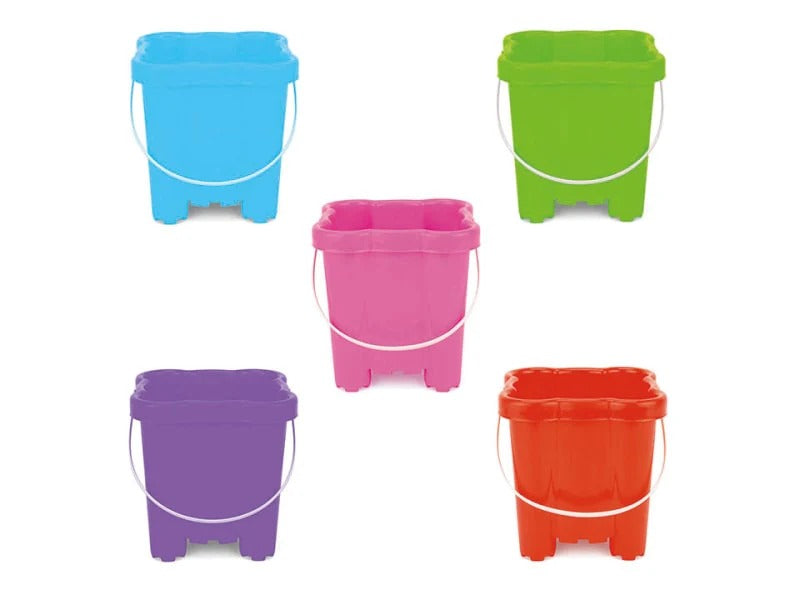 YELLO CASTLE LARGE BEACH BUCKET 22CM X 16CM X 20CM. BU1146 \\\KD24238