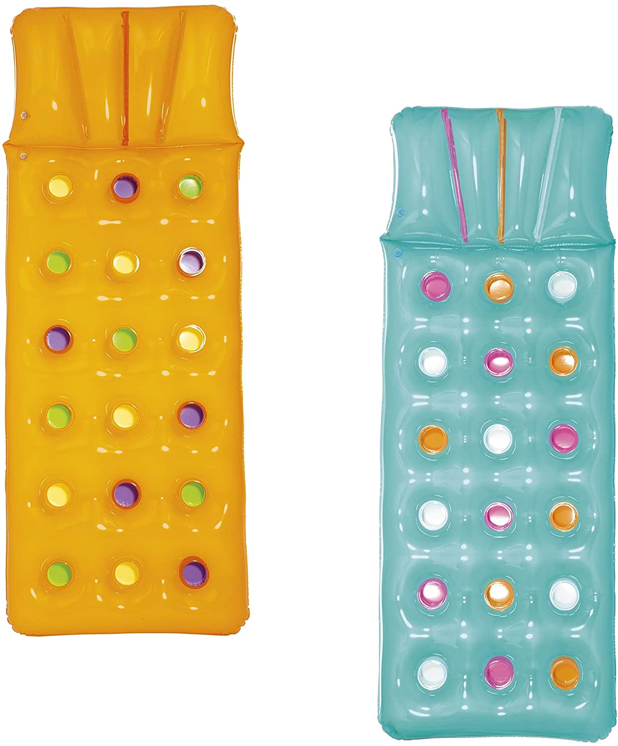 BESTWAY INFLATABLE POOL POCKET FASHION LOUNGER AIR MAT / BED 1.88M X 71CM. BW43014-20 \\\KD24244