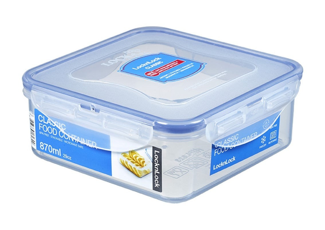 LOCK & LOCK SQUARE STORAGE CONTAINER 870ML. MHPL823 \\\KD24252
