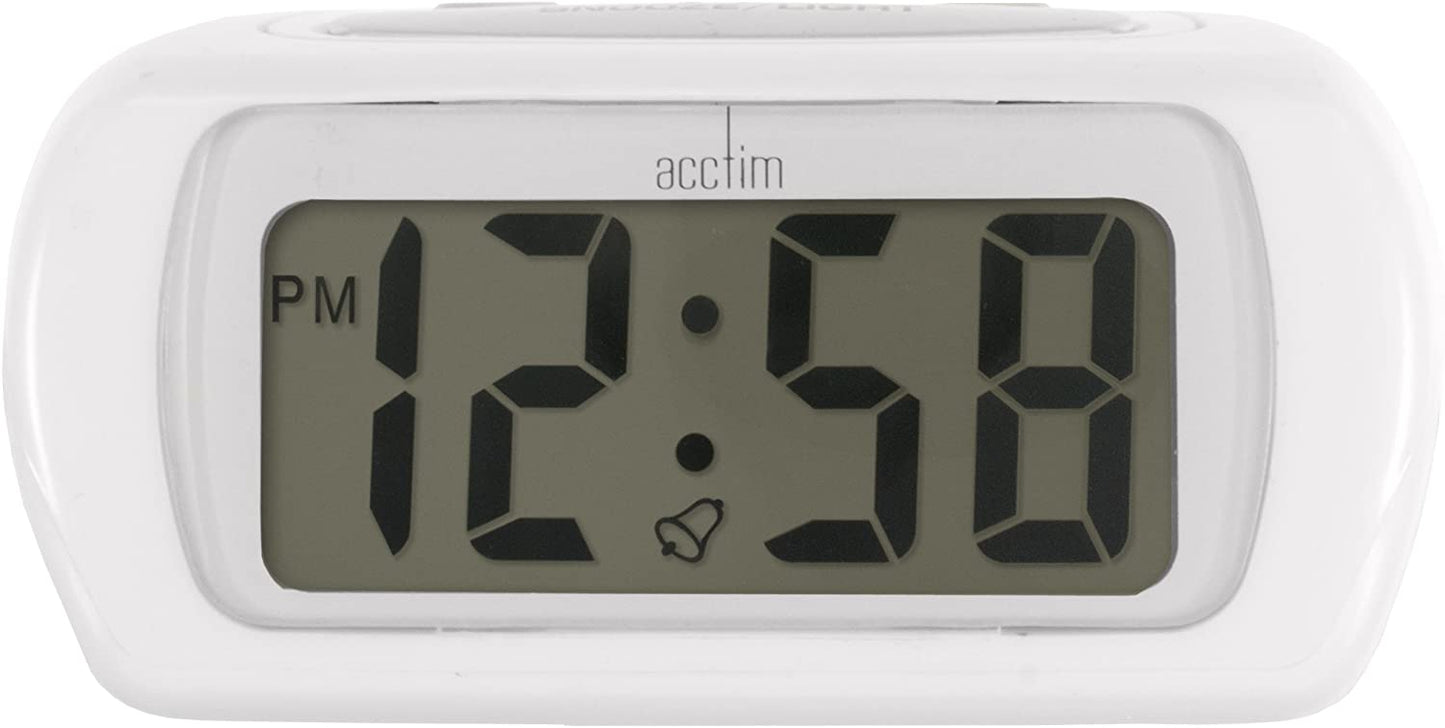 ACCTIM WHITE AURIC ALARM CLOCK. AC12342 \\\KD24264