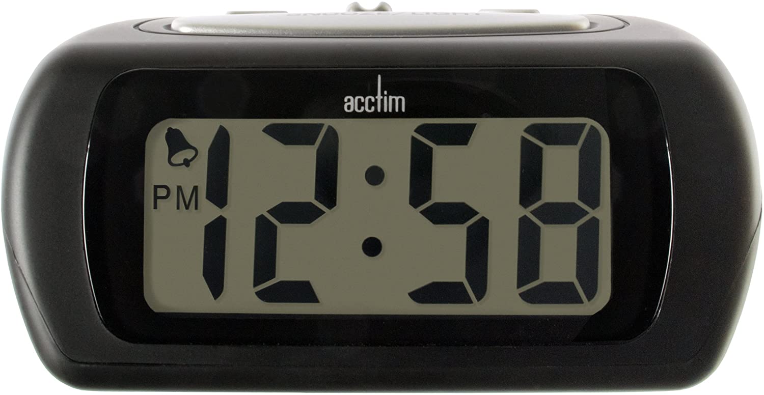 ACCTIM BLACK AURIC ALARM CLOCK. AC12343 \\\KD24265