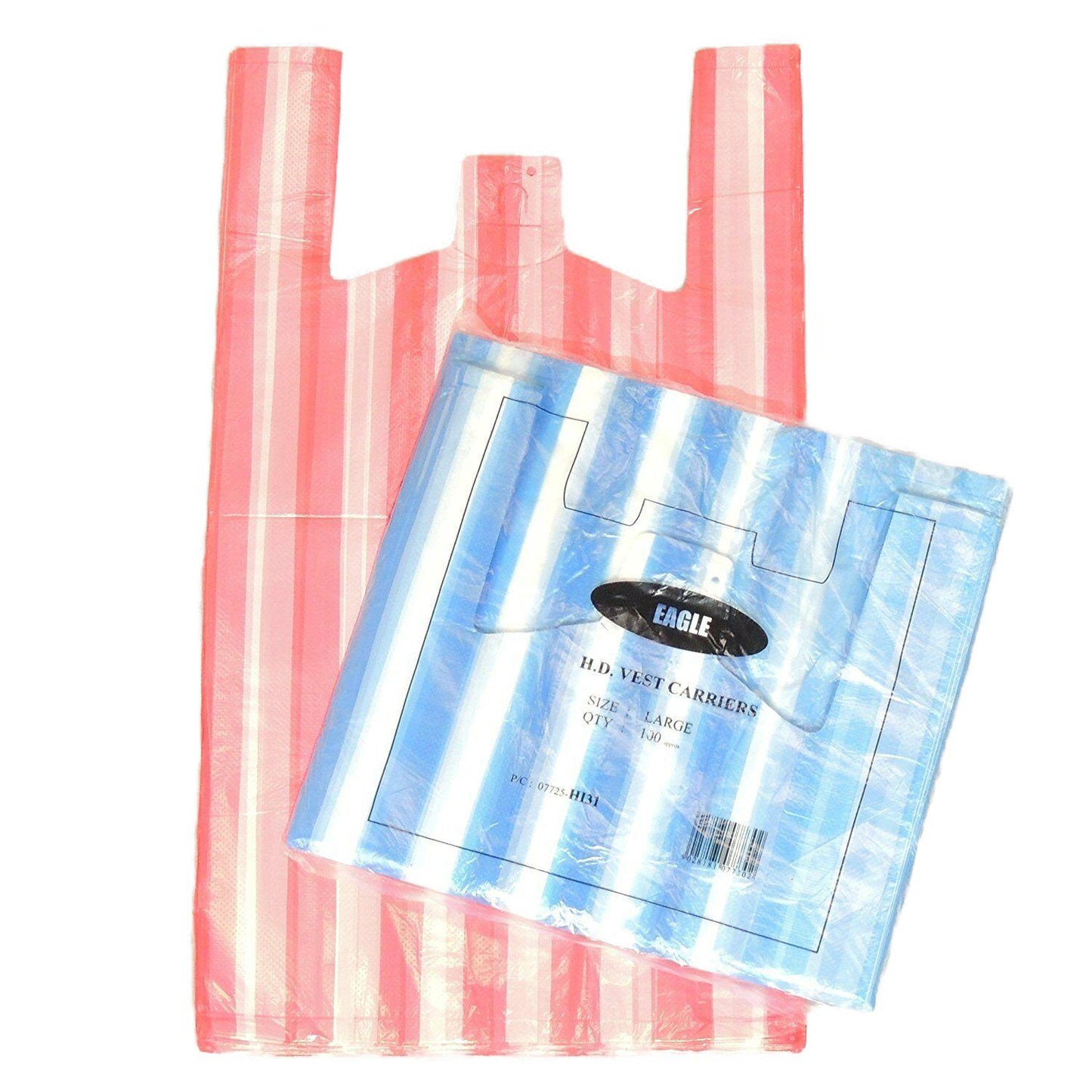 EAGLE CANDY STRIP LARGE VEST CARRIER BAGS 11"X17"X21" 100 BAGS. EAGLE \\\KD24267