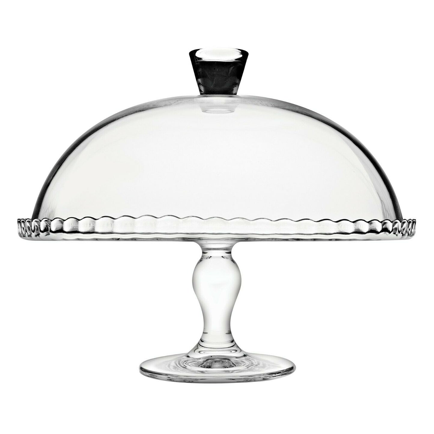 PASABAHCE GLASS CAKE STAND WITH DOME LID 32CM. 95200 \\\KD24277