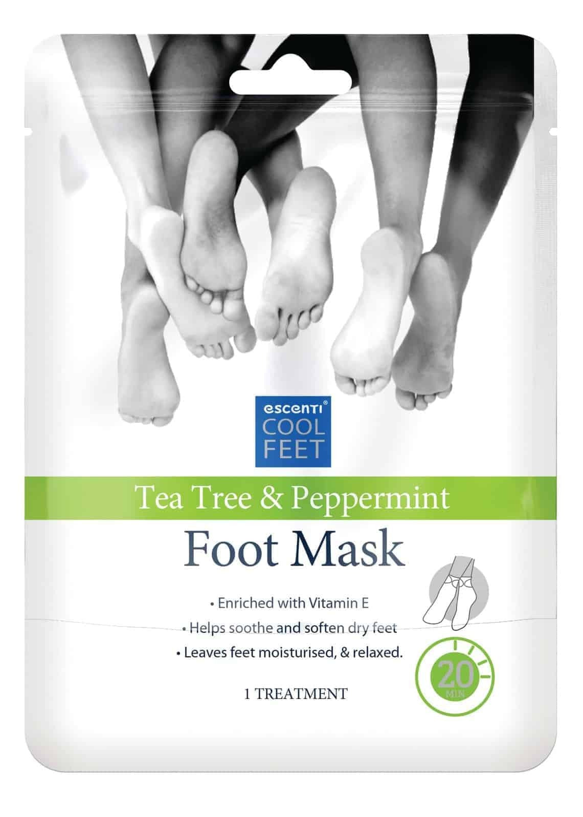 ESCENTI COOL FEET TEA TREE & PEPPERMINT FOOT MASK 20 MINUTES. ESC1009 \\\KD24297