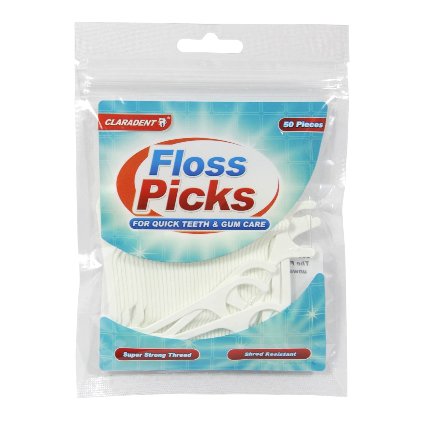 CLARADENT DENTAL FLOSS PICK 50/PK. DC1009A \\\KD24299