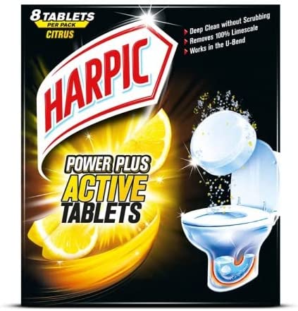HARPIC POWERPLUS CLEANING TABLETS CITRUS PACK OF 8. PT1003041 \\\KD24310