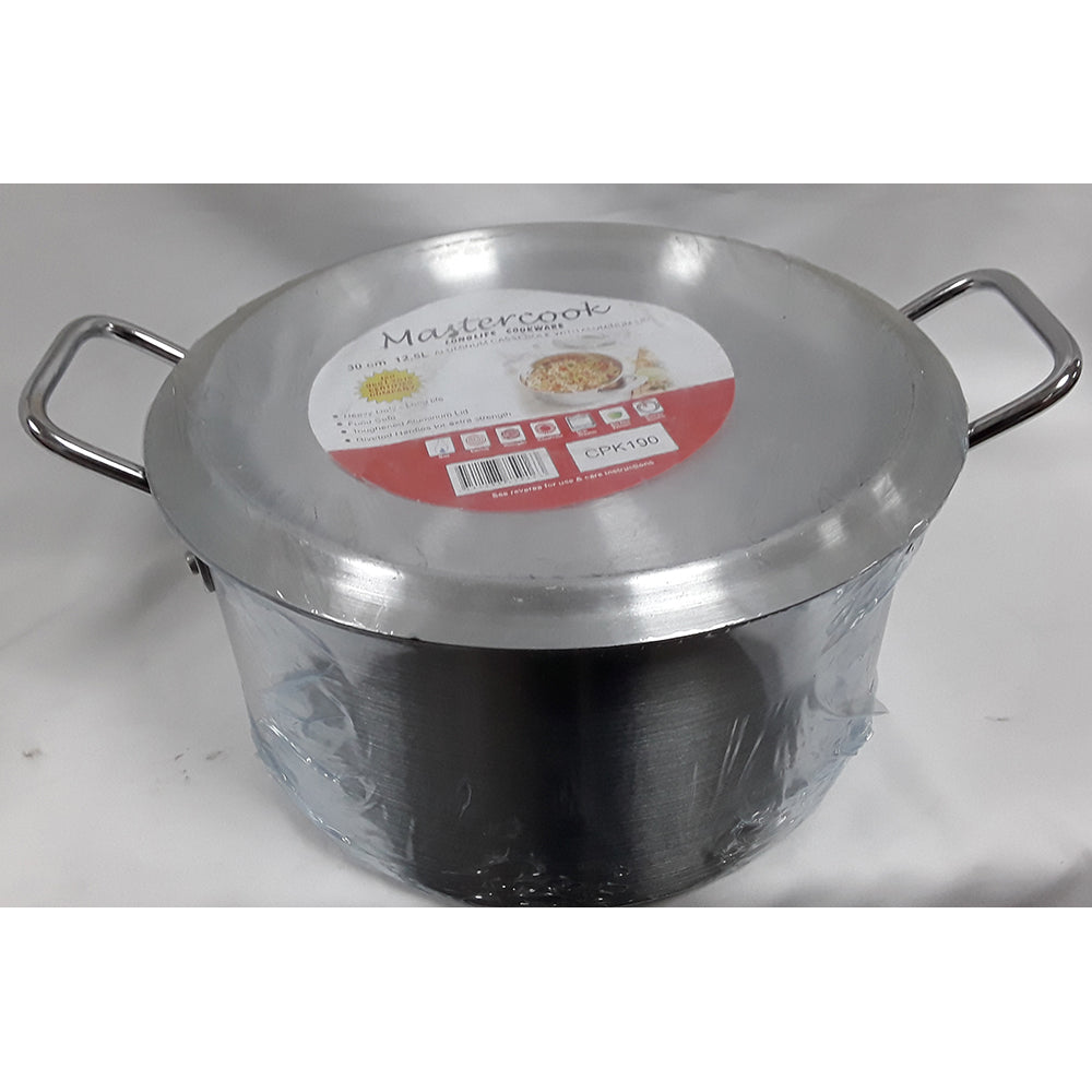 MASTERCOOK ALUMINIUM CASSEROLE WITH LID NO. 6 30CM / 12.5L. CPK190 \\\KD24327