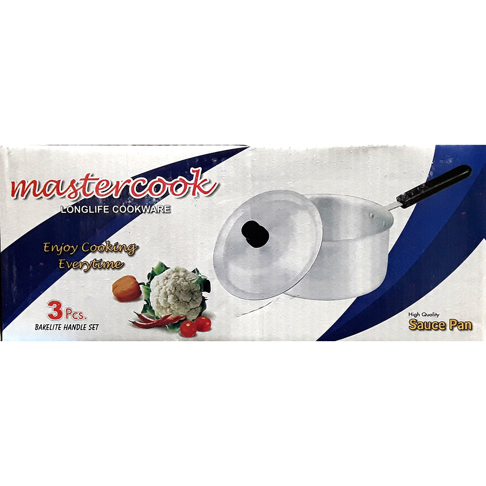 MASTERCOOK ALUMINIUM SAUCEPAN SET WITH LIDS 22 / 24 / 26CM 3 PIECE SET \\\KD24375