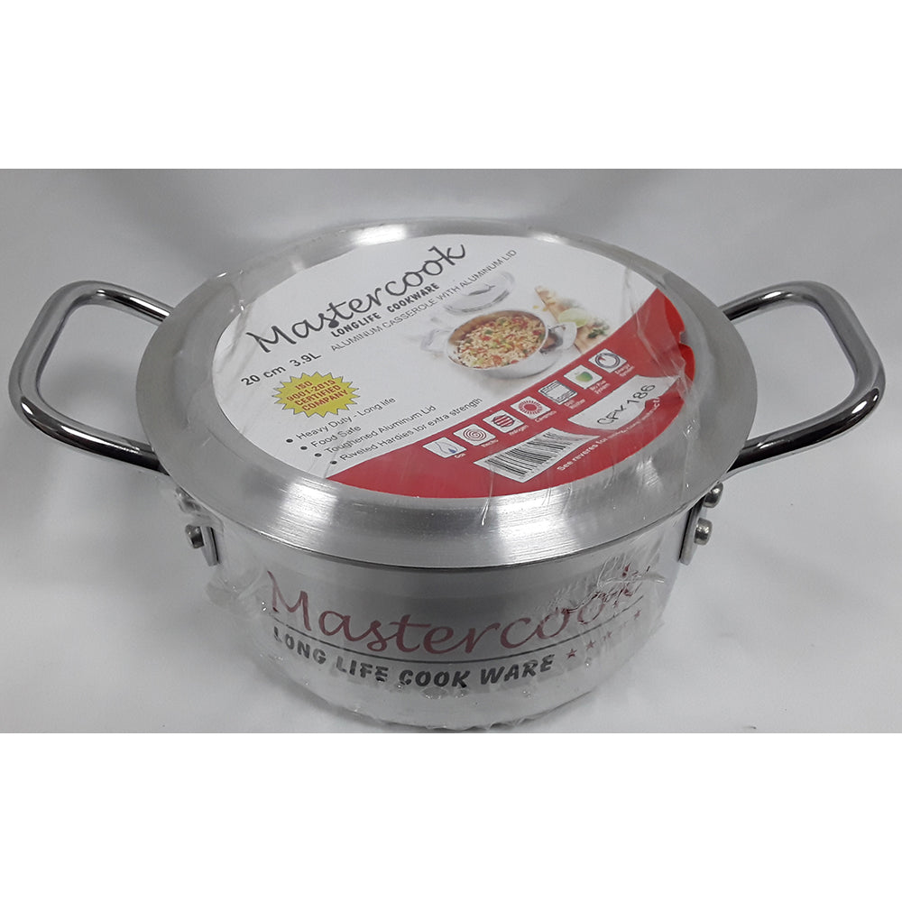 MASTERCOOK ALUMINIUM CASSEROLE WITH LID NO. 2 20CM / 3.9L. CPK186 \\\KD24379