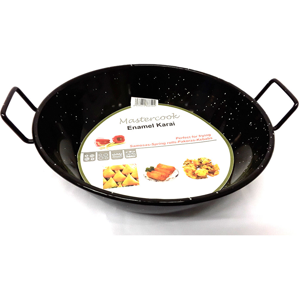 MASTERCOOK ENAMEL KADAI PAN 34CM. CEN008 \\\KD24385