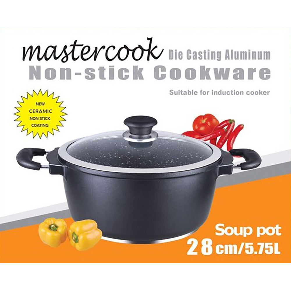 MASTERCOOK DIE CAST ALUMINIUM NON-STICK STOCKPOT WITH LID 20CM. CCA010 \\\KD24386