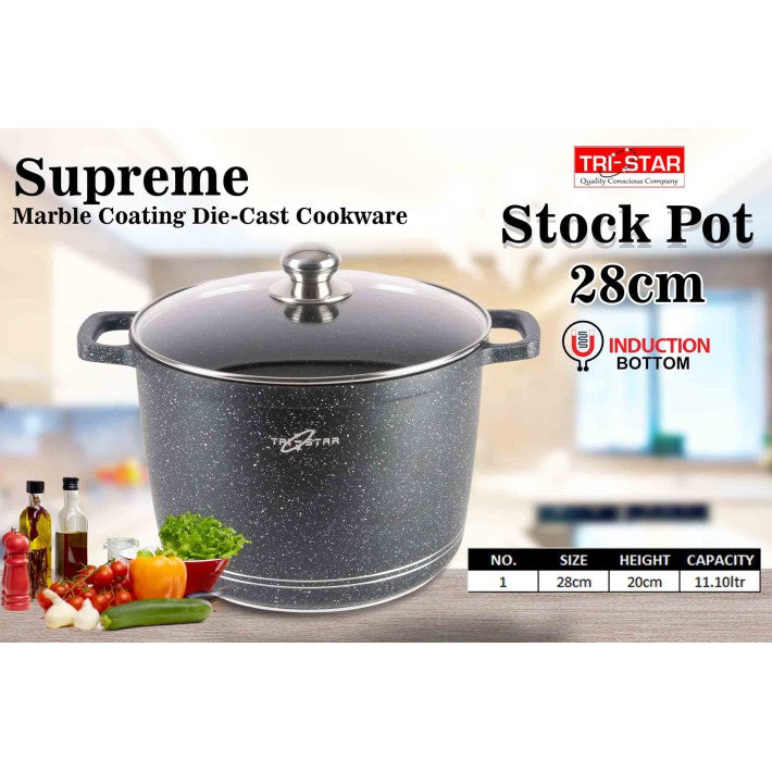 SUPREME MARBLE COATING STOCK POT / SAUCE PAN 28CM. 51272 \\\KD24409
