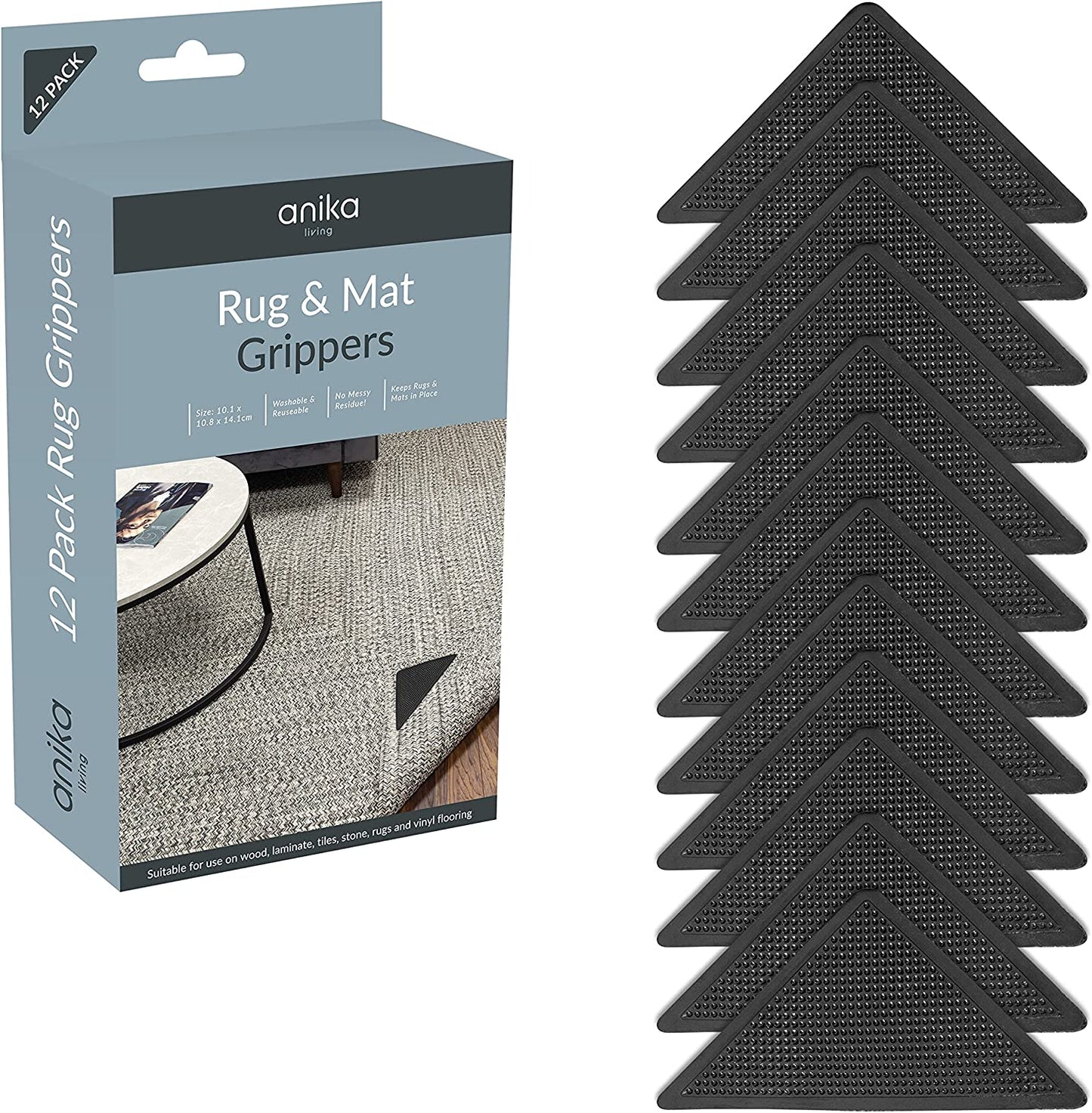 ANIKA NON SLIP RUG AND MAT GRIPPERS 12/PK. BML10889 \\\KD24429