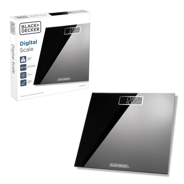 BLACK DECKER BXBS0001GB DIGITAL BATHROOM SCALE - BLACK. BML61219 \\\KD24431