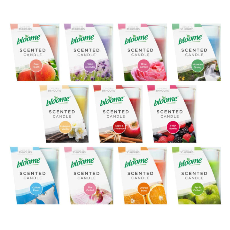 BLOOME ASSORTED SCENTED CANDLES 110GM 30HRS. OL322085 \\\KD24467