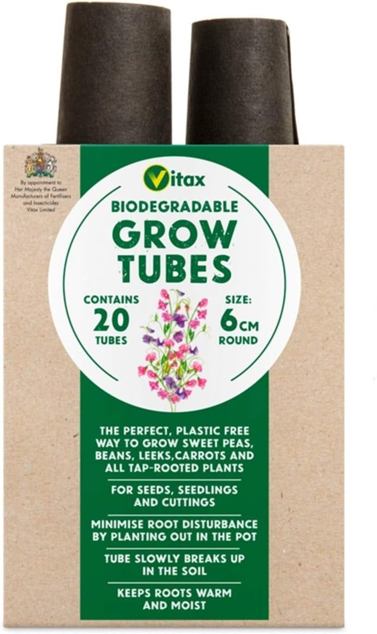 VITAX BIODEGRADABLE ROUND GROW TUBES 6CM 20/PK. 6GT1 \\\KD24506