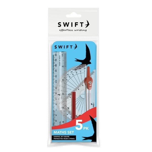 SWIFT GEOMETERY MATHS COMPASS SET 5/PK. P3073 \\\KD24507