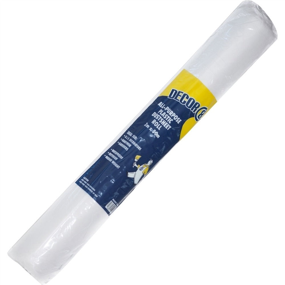 DECOR8 ALL PURPOSE PLASTIC DUSTSHEET ROLL 2M X 50M. RPD50 \\\KD24514