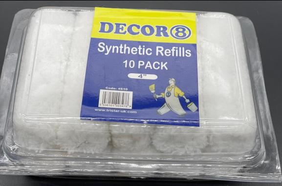 SYNTHETIC ROLLER REFILL 4 INCH 10/PK. 4S10 \\\KD24526