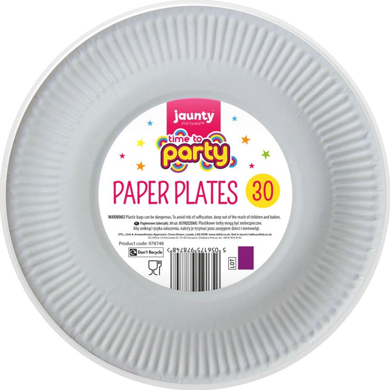 JAUNTY TIME TO PARTY PAPER PLATES 7" 30/PK. OL321706 \\\KD24573