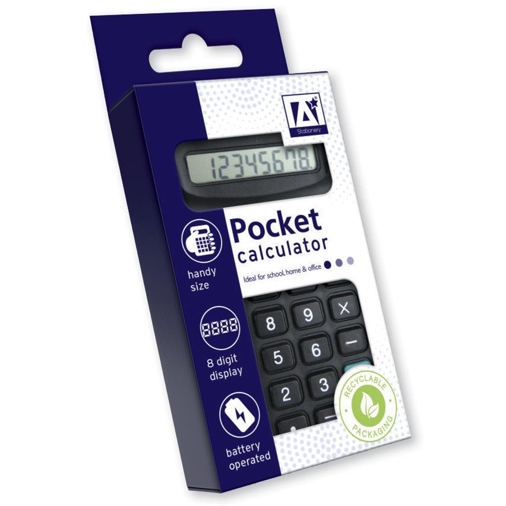 ANKER STATIONERY 8 DIGIT POCKET CALCULATOR. CAL/8 \\\KD24616