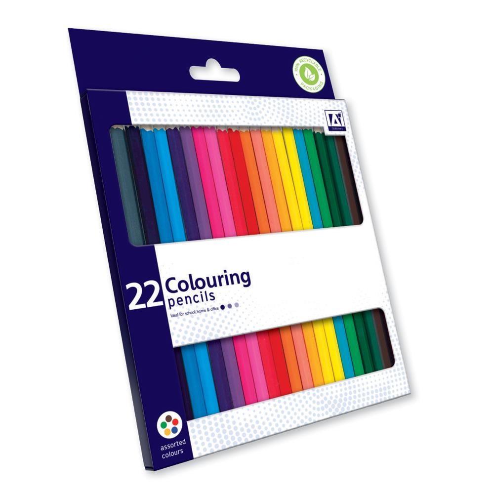 ANKER STATIONERY COLOURING PENCILS 22/PK. VGK/7 \\\KD24625